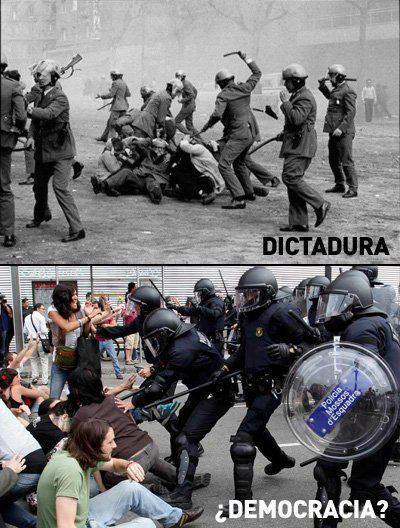dictadura franquista vs democracia borbonica